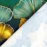 Baumwolljersey Ginkgo | Glitzerpüppi – dunkelgrün/altgold,  thumbnail number 4