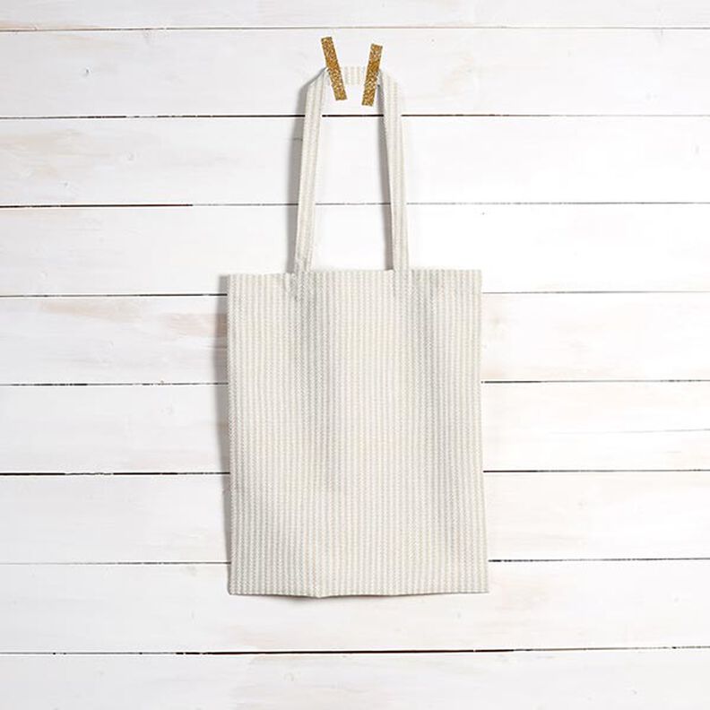 Dekostoff Jacquard dezente Streifen – dunkelbeige, image number 7