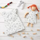 GOTS Baumwollpopeline Baby-Elefanten – weiss,  thumbnail number 5