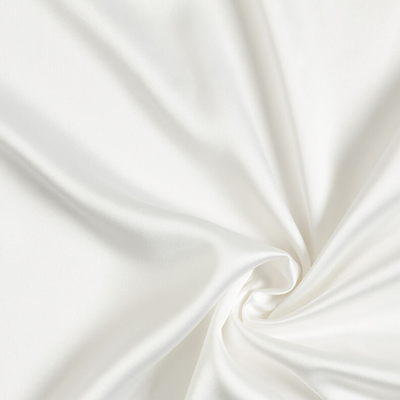 Polyester Satin Uni – weiss,  image number 1