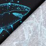 Baumwolljersey Haie | Glitzerpüppi – schwarz/helltürkis,  thumbnail number 4