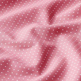 Baumwollpopeline kleine Punkte – rosa/weiss, 