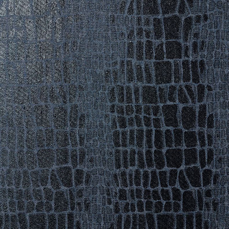 Viskosedenim Reptil-Optik – schwarzblau,  image number 1