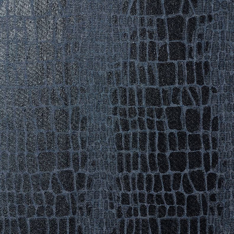 Viskosedenim Reptil-Optik – schwarzblau, image number 1