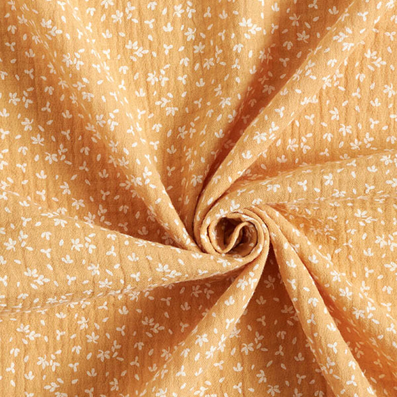Musselin/ Doppel-Krinkel Gewebe Blütenblätter – altgold,  image number 3