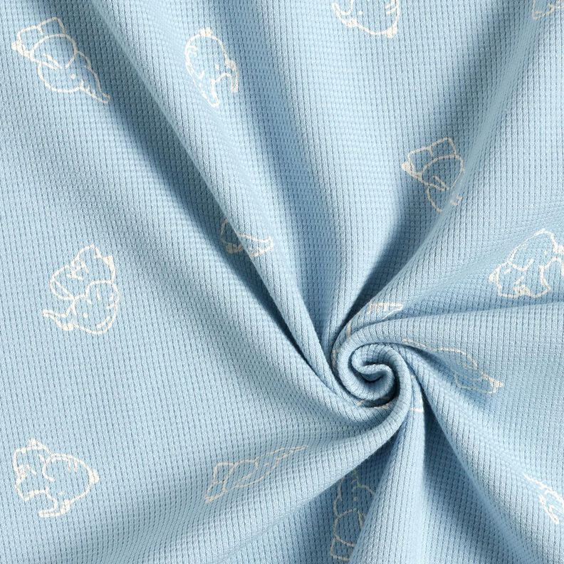 Waffeljersey Baby Elefanten – silberblau, image number 3