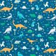 Stoffpaket Jersey Dinowelt | PETIT CITRON – petrol,  thumbnail number 6