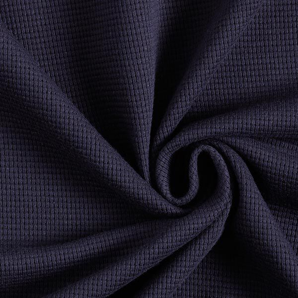 Mini Baumwoll-Waffeljersey Uni – marineblau,  image number 1