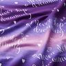 French Terry Sommersweat Never stop Dreaming | Glitzerpüppi – lila/aubergine,  thumbnail number 2