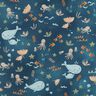 Baumwollpopeline glückliche Meerestiere Digitaldruck | Poppy Fabrics – ozeanblau,  thumbnail number 1