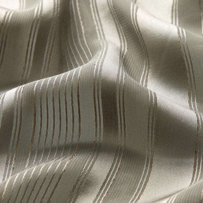 Chiffon Satinstreifen mit Glitzer – seidengrau,  image number 2