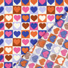 Baumwollpopeline Karo-Herzen | Poppy Fabrics – elfenbein/königsblau,  thumbnail number 4