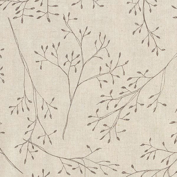 Dekostoff Halbpanama feine Zweige – natur | Reststück 50cm