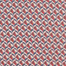 Chiffon Retromuster – weiss/dunkelrot,  thumbnail number 1