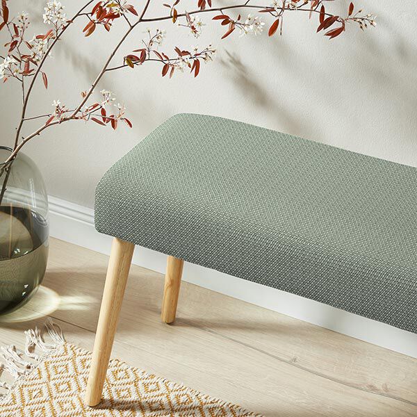 Möbelstoff Jacquard Miniraute – grün | Reststück 100cm