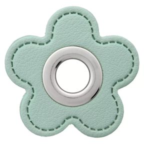 Lederimitat Ösenpatch Blume | Prym – mint, 