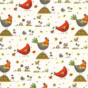 Baumwollstoff Hahn Zazou 2 - chili, 