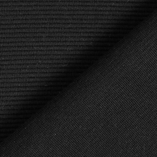 Ottoman-Rippenjersey Uni – schwarz,  image number 4