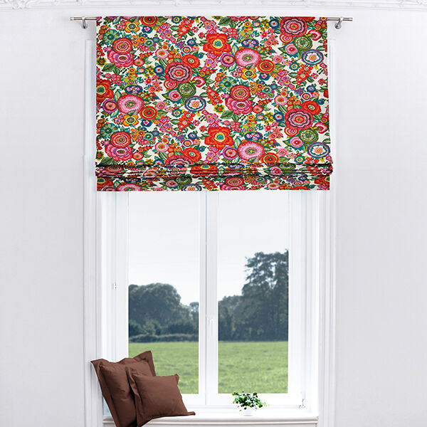 Baumwollstoff Cretonne Floral – rot