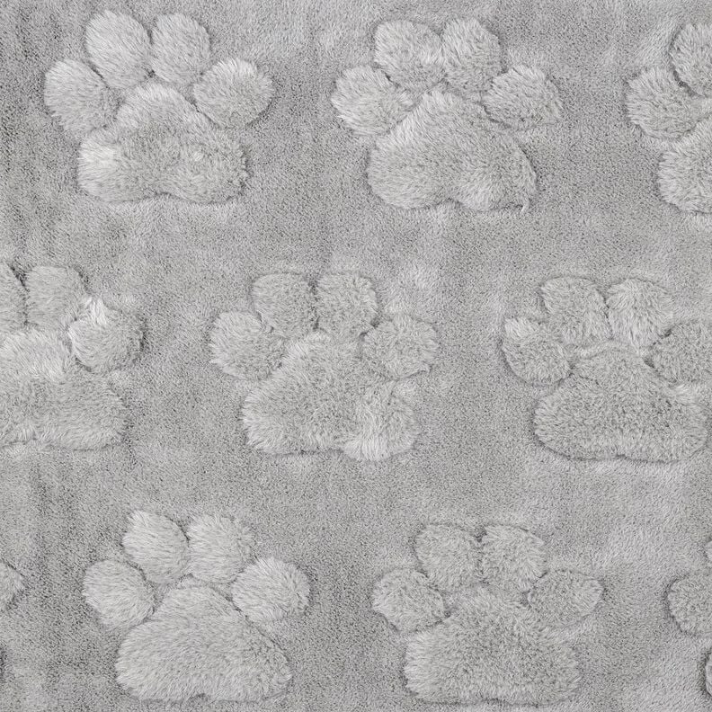 Kuschelfleece Hundepfoten – elefantengrau, image number 1