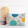 Dekostoff Halbpanama Kreise – blau,  thumbnail number 5