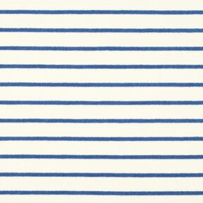 Frotteejersey Streifen – elfenbein/brilliantblau, 