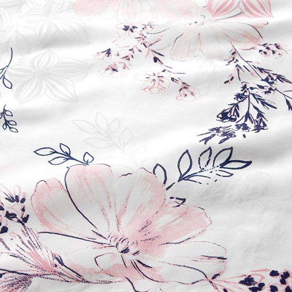 Seiden-Viskose-Satin große Blumensträuße – weiss, image number 8