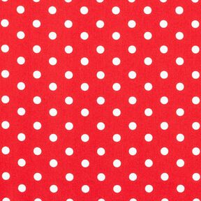 Baumwollpopeline große Punkte – rot/weiss, 