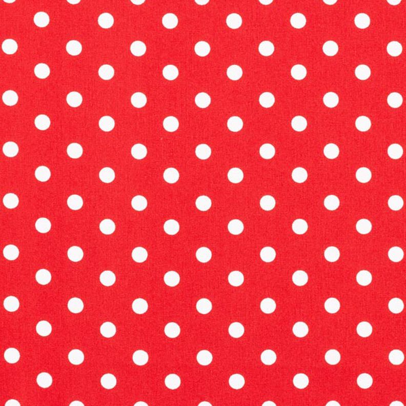 Baumwollpopeline große Punkte – rot/weiss,  image number 1