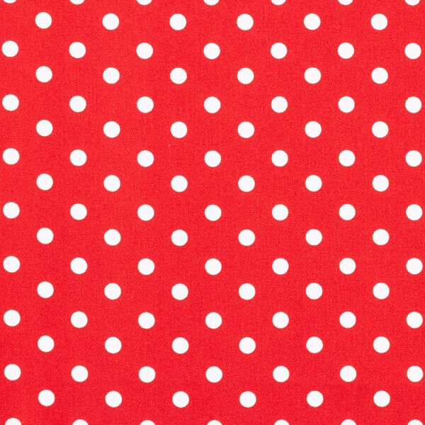 Baumwollpopeline große Punkte – rot/weiss,  image number 1