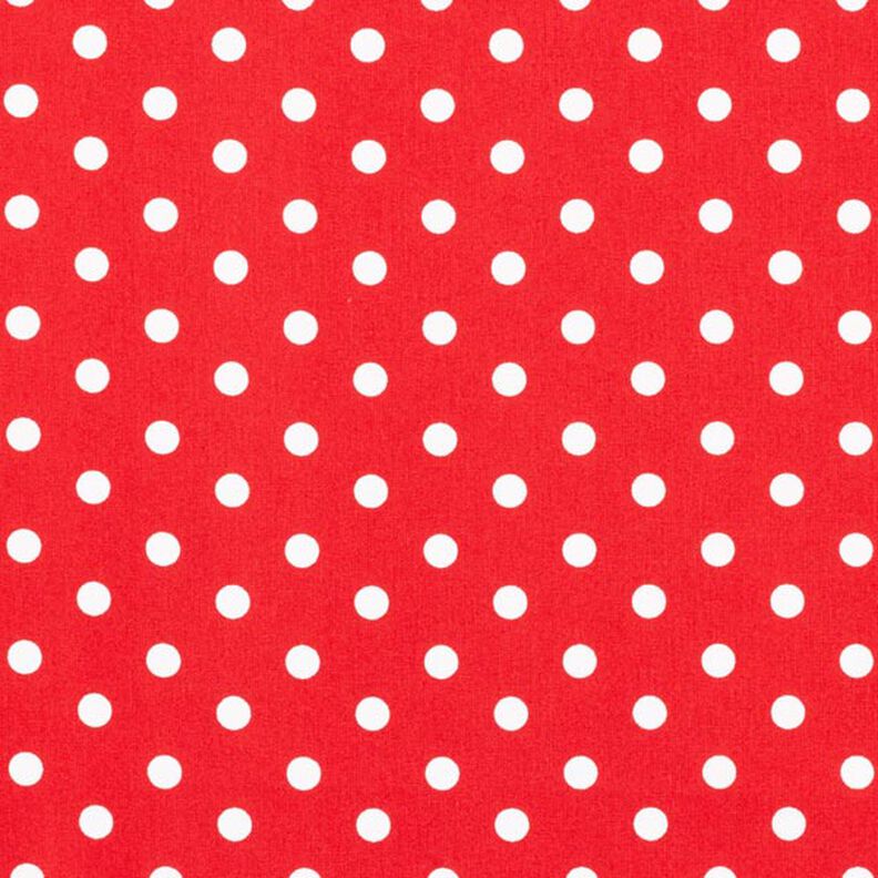 Baumwollpopeline große Punkte – rot/weiss,  image number 1