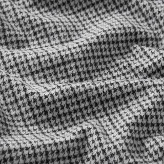 Angerauter Strickjacquard Hahnentritt – schwarz/weiss, 