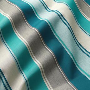 Outdoorstoff Canvas gemischte Streifen – blautanne/greige, 