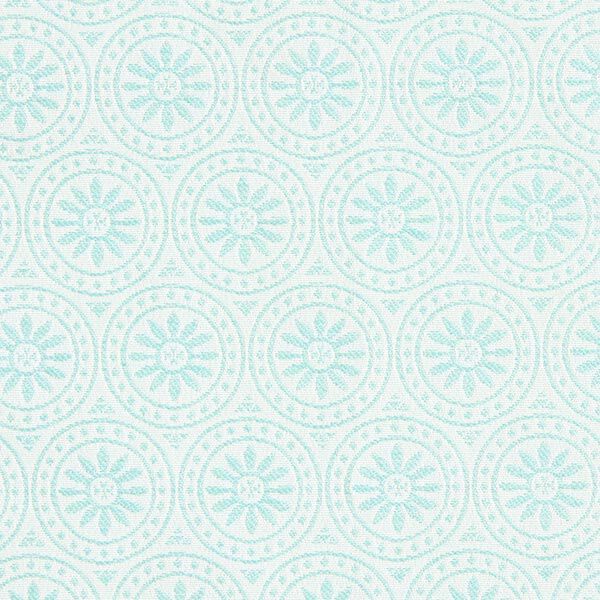 Outdoorstoff Jacquard Kreis-Ornamente – mint/wollweiss,  image number 1