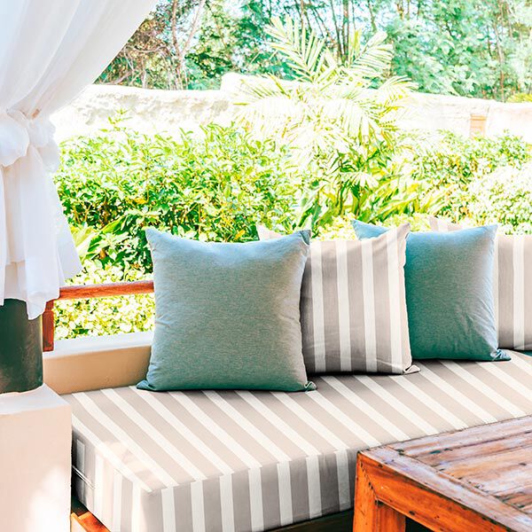 Outdoor Dekostoff Acrisol Listado – wollweiss/dunkelbeige,  image number 4