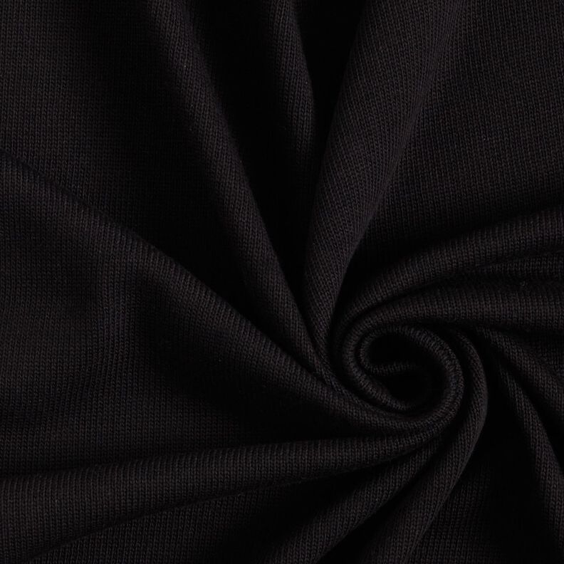 Baumwoll-Strickstoff – schwarz | Reststück 60cm,  image number 1