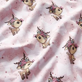 Baumwolljersey Rosalie auf Schmetterlingen | Glitzerpüppi – rosé, 