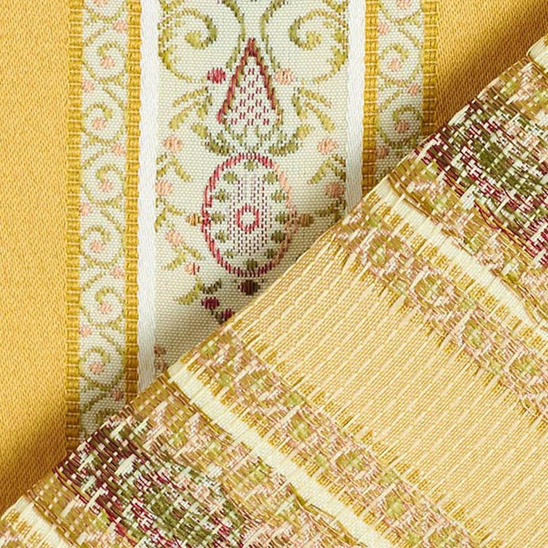 Möbelstoff Jacquard Biedermeier Streifen – creme/gelb,  image number 3