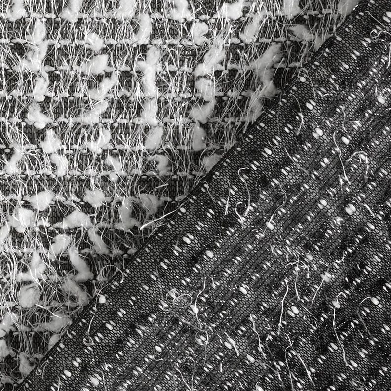 Strickstoff Effektgarn – schwarz/weiss, image number 6
