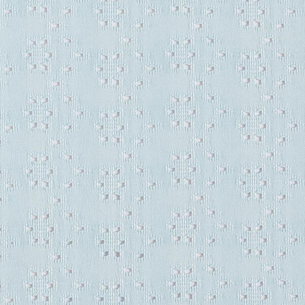 Jersey mit Ajour Lochmuster Blumen – hellblau, image number 1