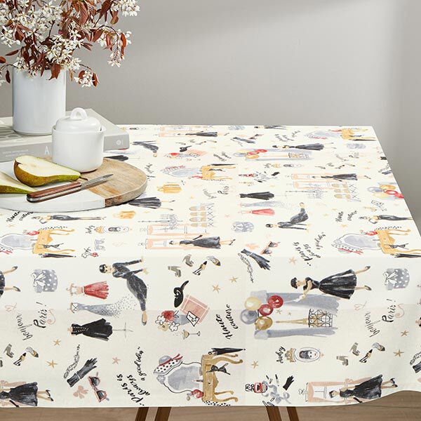 Dekostoff Halbpanama Audrey – hellbeige/schwarz, image number 8