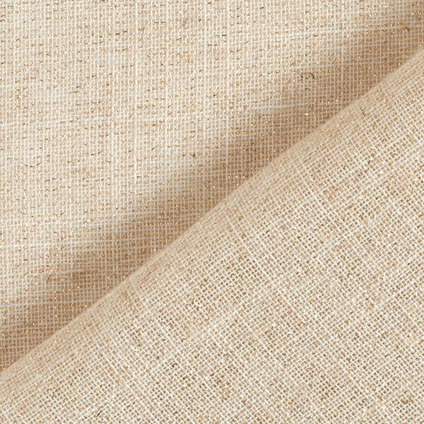 Dekostoff Voile Lurex – natur/gold,  image number 5