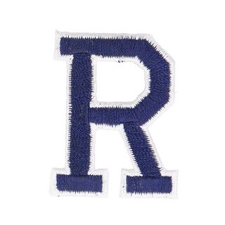 Applikation Buchstabe R [ Höhe: 4,6 cm ] – marineblau, 