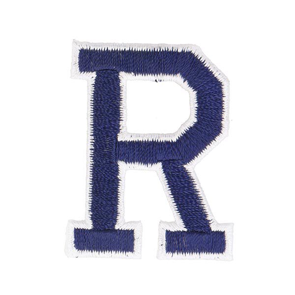 Applikation Buchstabe R [ Höhe: 4,6 cm ] – marineblau,  image number 1