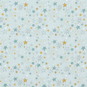 Baumwollpopeline Sternenhimmel – babyblau, 