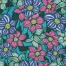 LENZING™ EcoVero™ Viskosestoff Blumen | Poppy Fabrics – hellpetrol/zitronengelb,  thumbnail number 1