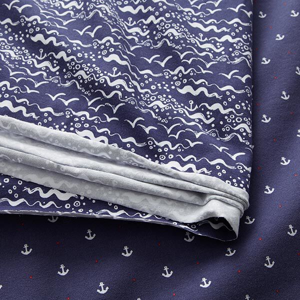 Baumwolljersey Wellengang | STENZO – marineblau/weiss, image number 6