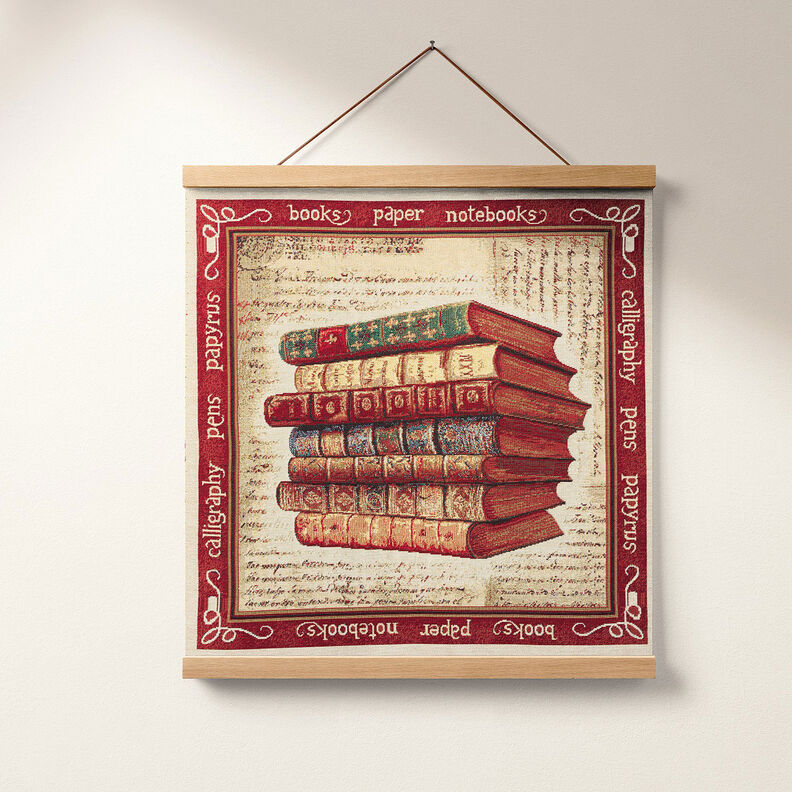 Dekostoff Gobelinstück Bücher – beige,  image number 6