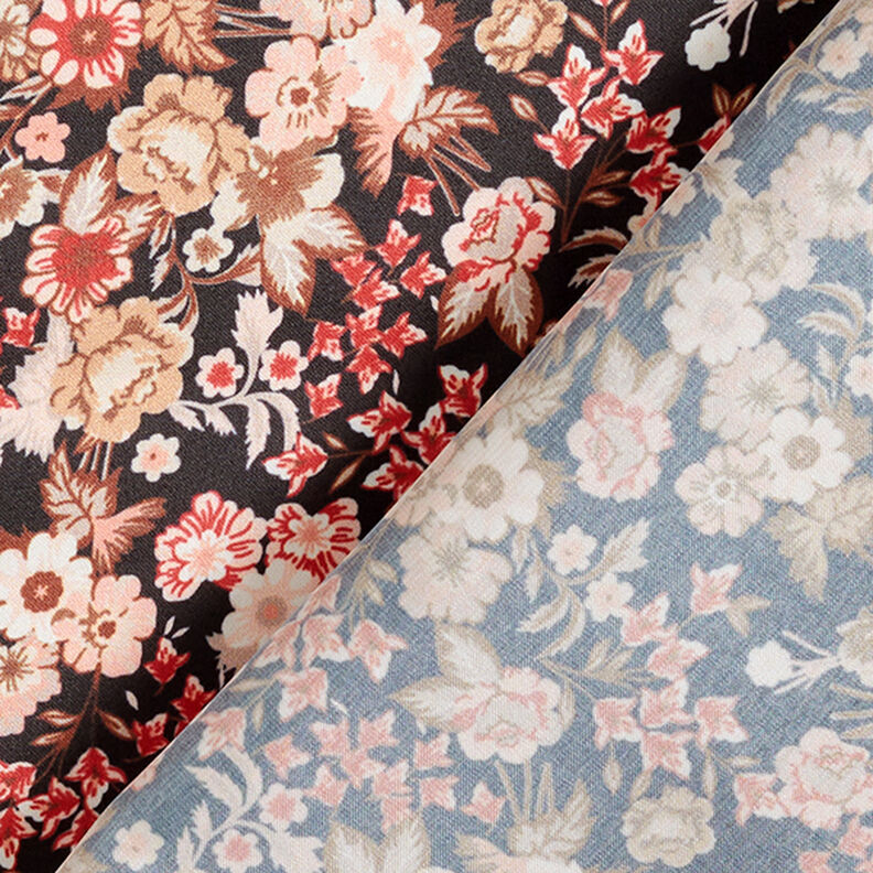 Satin liebliche Blumen – schwarz, image number 4