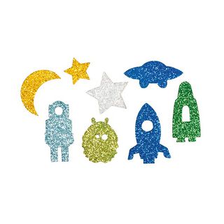 Moosgummi Weltraum Glitter Set [80 Stück ] | Rayher, 